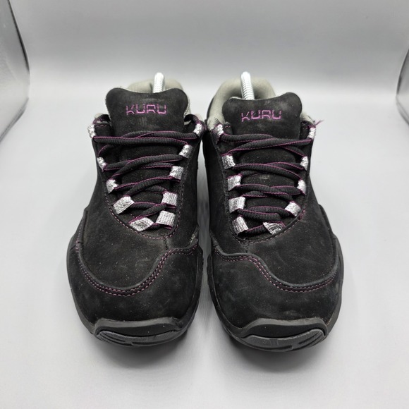 Kuru Chicane Shoes Womens 6.5 Black Purple Suede Hiking Comfort Sneaker Walking - Picture 3 of 12